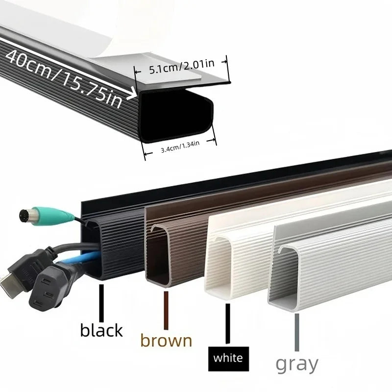 No-Drill Under-Desk Cable Tray